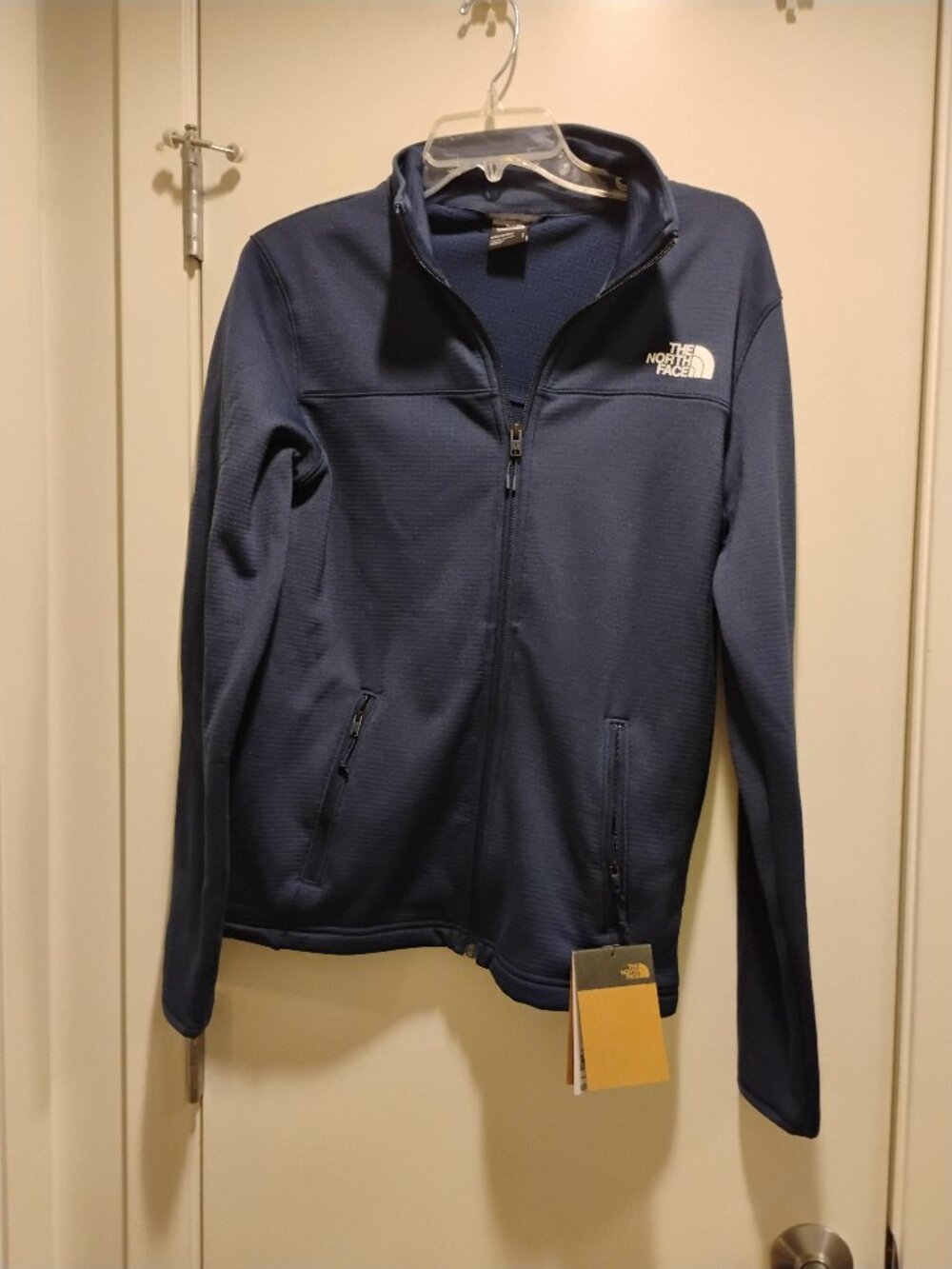 NEW - The North Face Men's Small Cedar Trail Grid Fleece Jacket Summit Navy